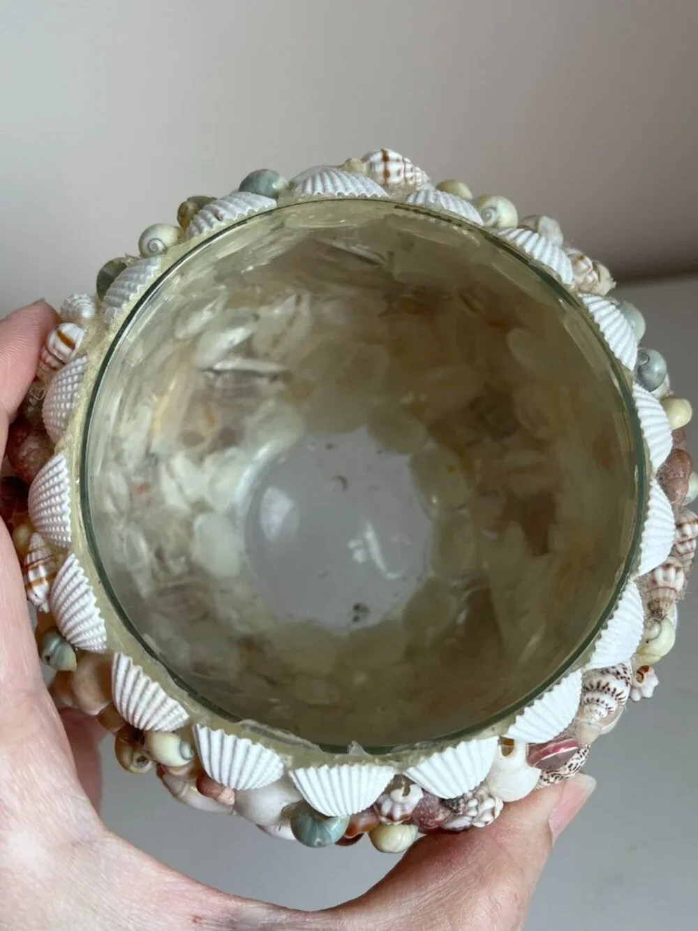 Hand Made Seashell Candle Holder